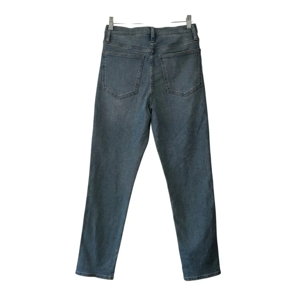 madewell stovepipe‎ jeans carey blue wash nq191 women size 28